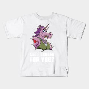 Cute Enough For You Tough Unicorn With Muscles- Kids T-Shirt